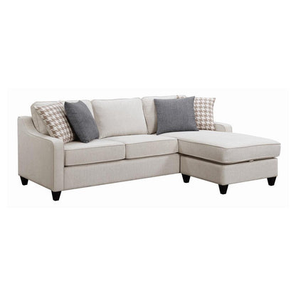 McLoughlin Upholstered Sectional Cream 501840