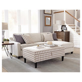 McLoughlin Upholstered Sectional Cream 501840