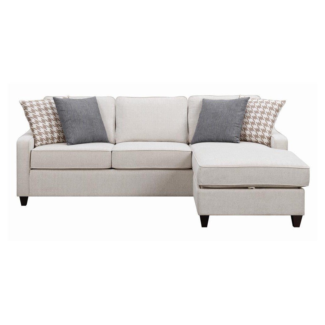 McLoughlin Upholstered Sectional Cream 501840