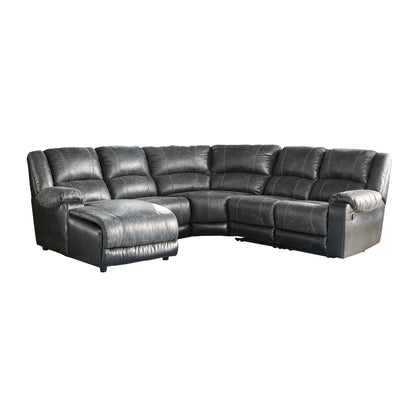 Nantahala 5-Piece Reclining Sectional with Chaise Ash-50301S1
