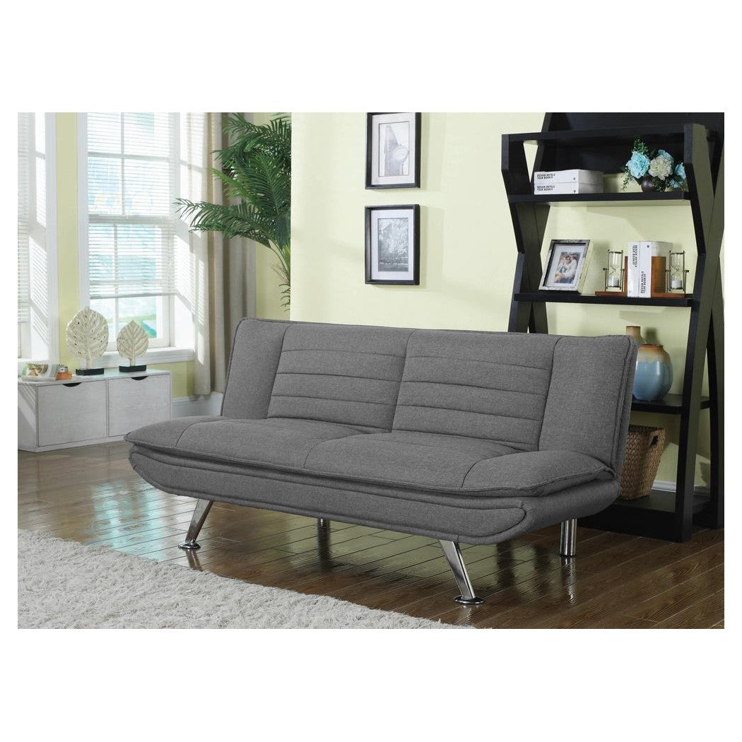 Julian Upholstered Sofa Bed with Pillow-top Seating Grey 503966