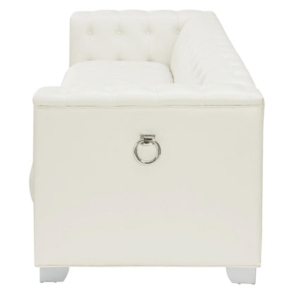 Chaviano Tufted Upholstered Sofa Pearl White 505391