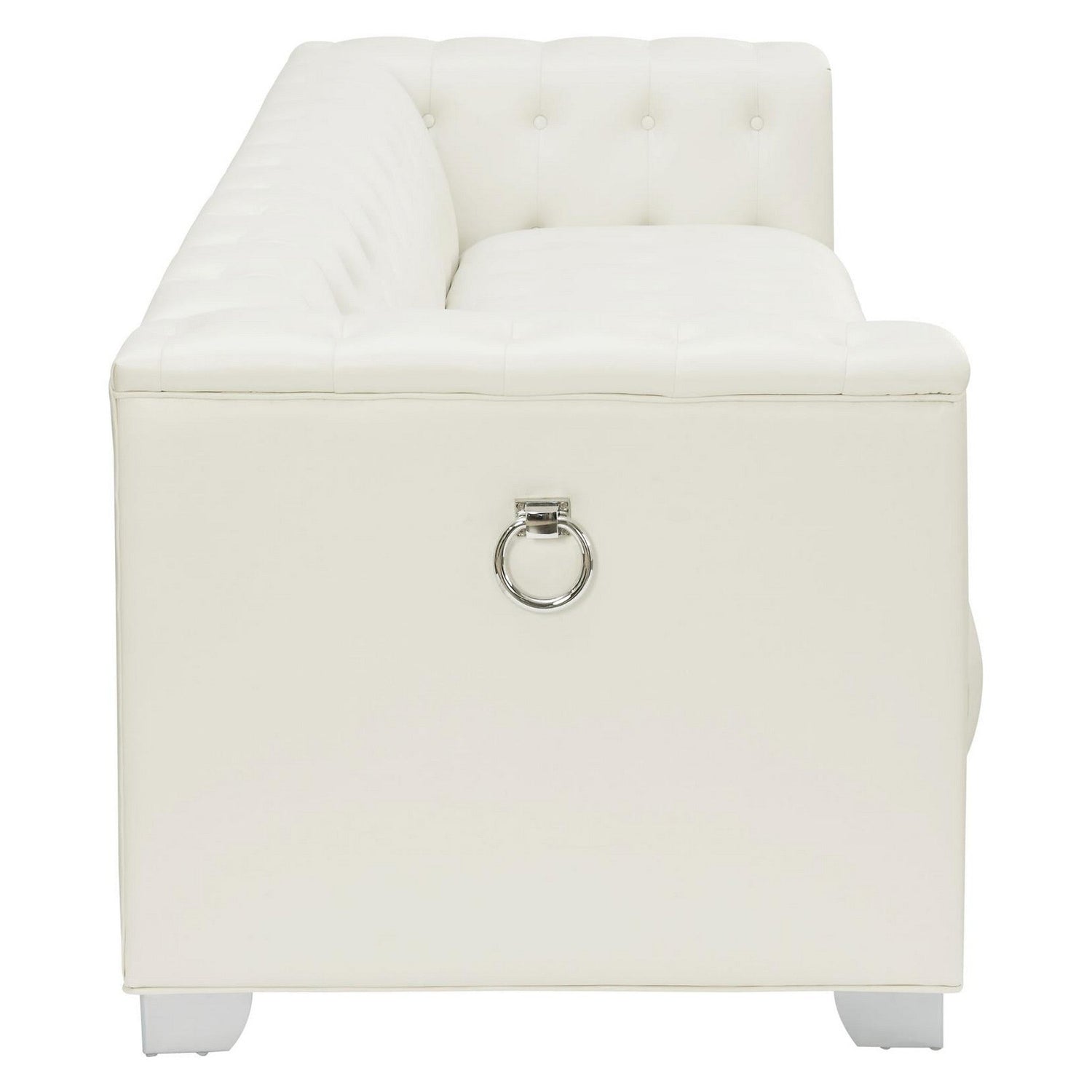 Chaviano Tufted Upholstered Sofa Pearl White 505391