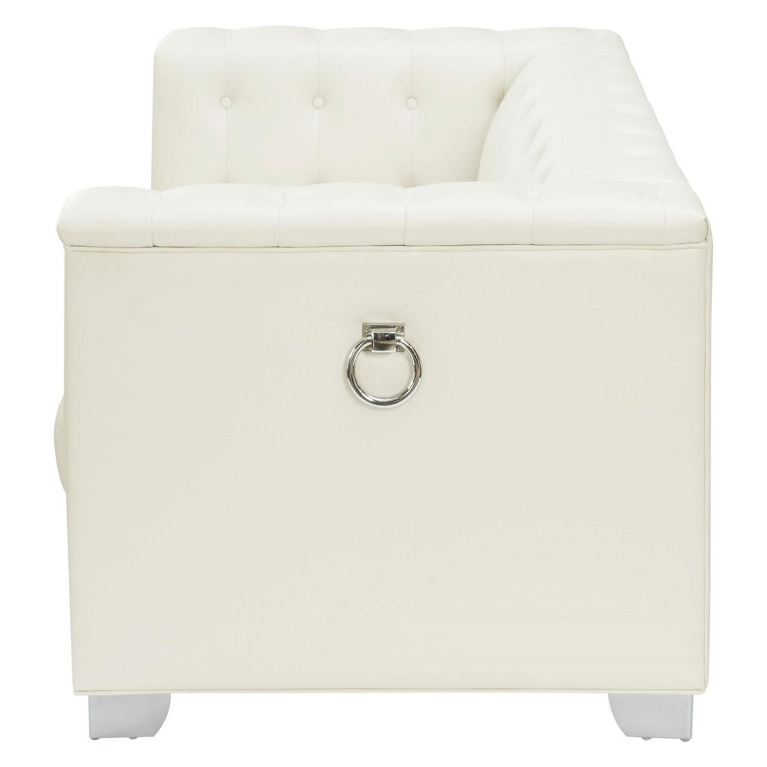 Chaviano Tufted Upholstered Loveseat Pearl White 505392