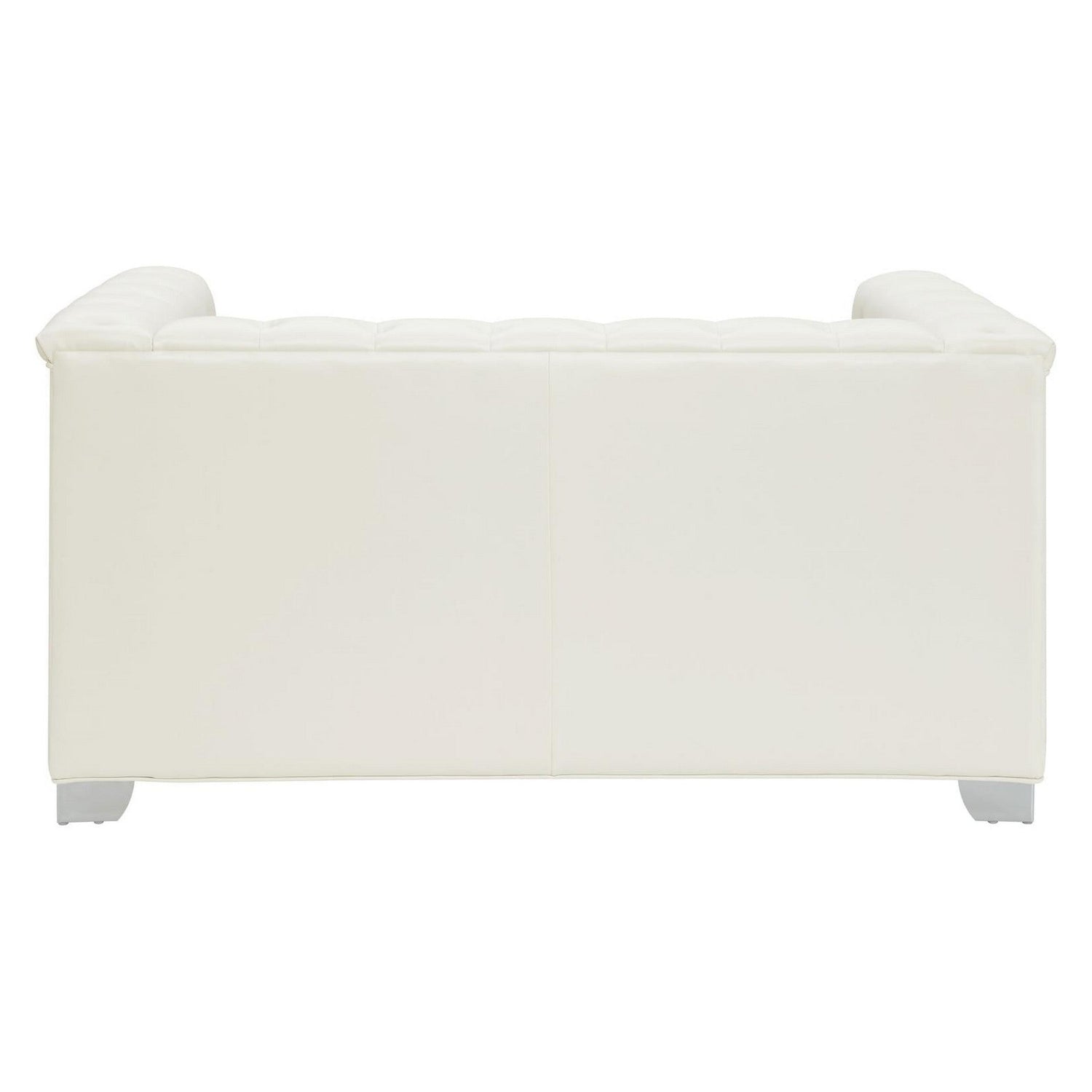 Chaviano Tufted Upholstered Loveseat Pearl White 505392