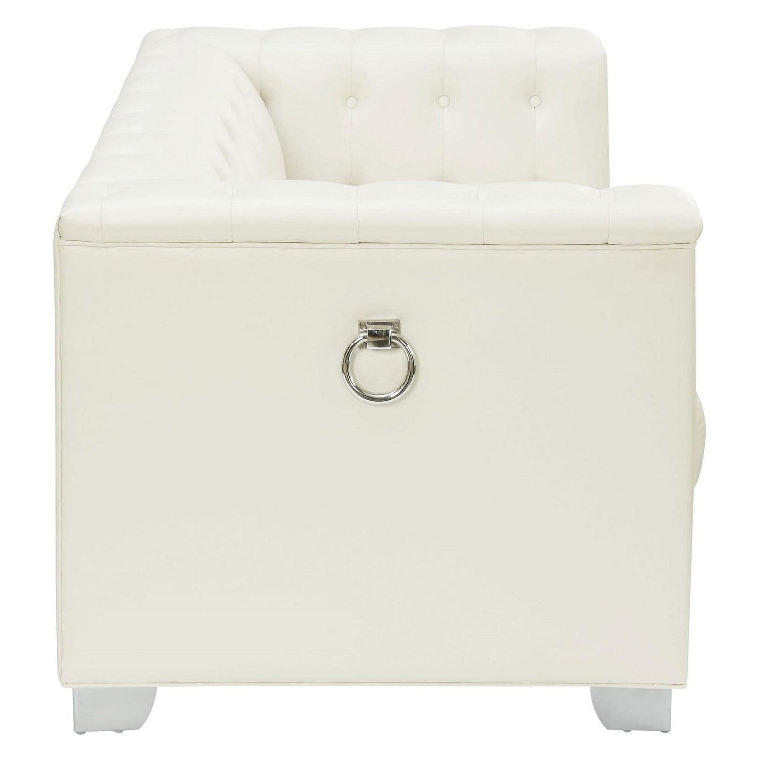 Chaviano Tufted Upholstered Loveseat Pearl White 505392