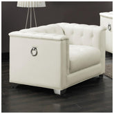 Chaviano Tufted Upholstered Chair Pearl White 505393