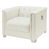 Chaviano Tufted Upholstered Chair Pearl White 505393