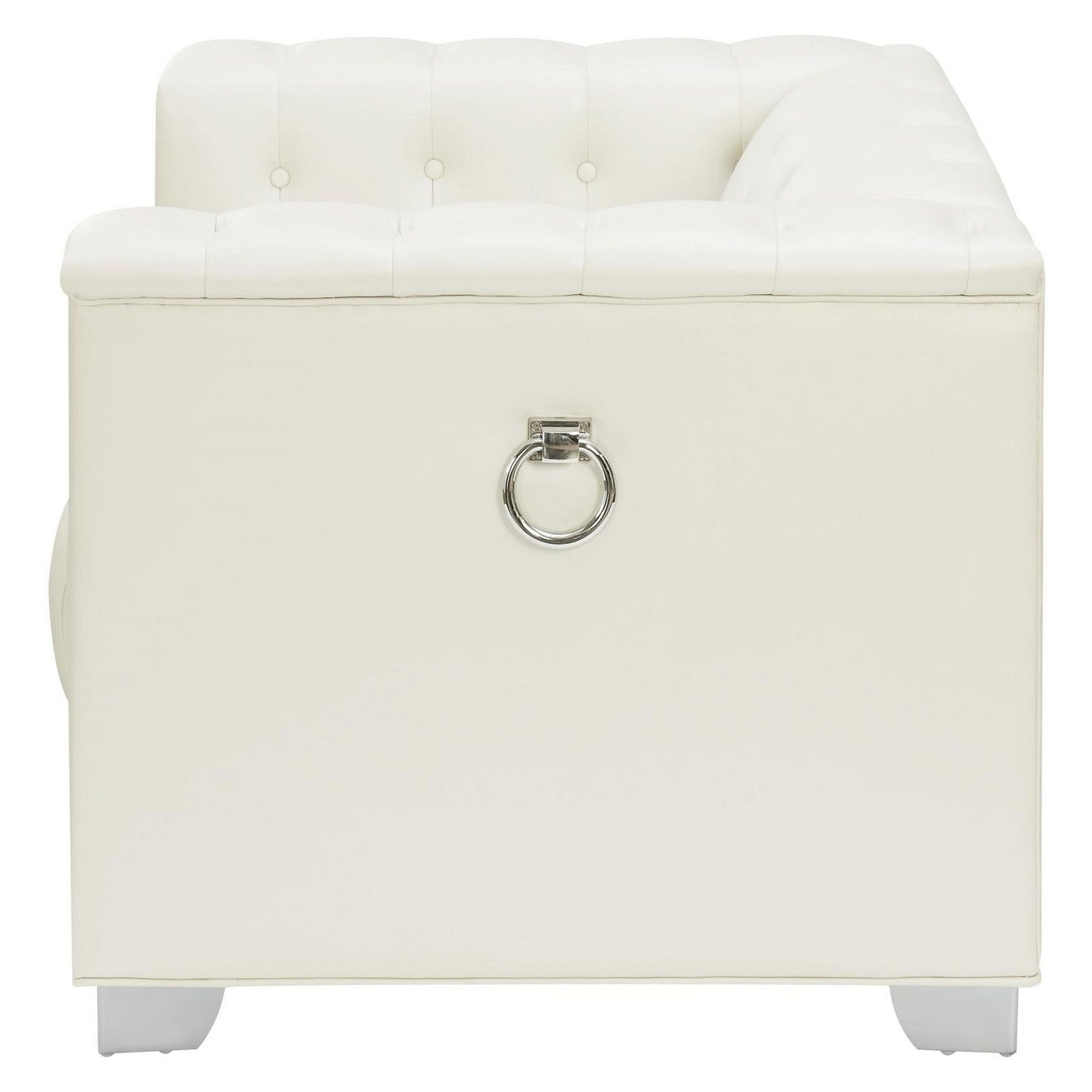 Chaviano Tufted Upholstered Chair Pearl White 505393