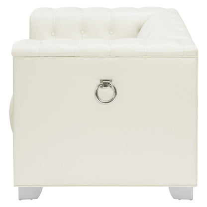 Chaviano Tufted Upholstered Chair Pearl White 505393