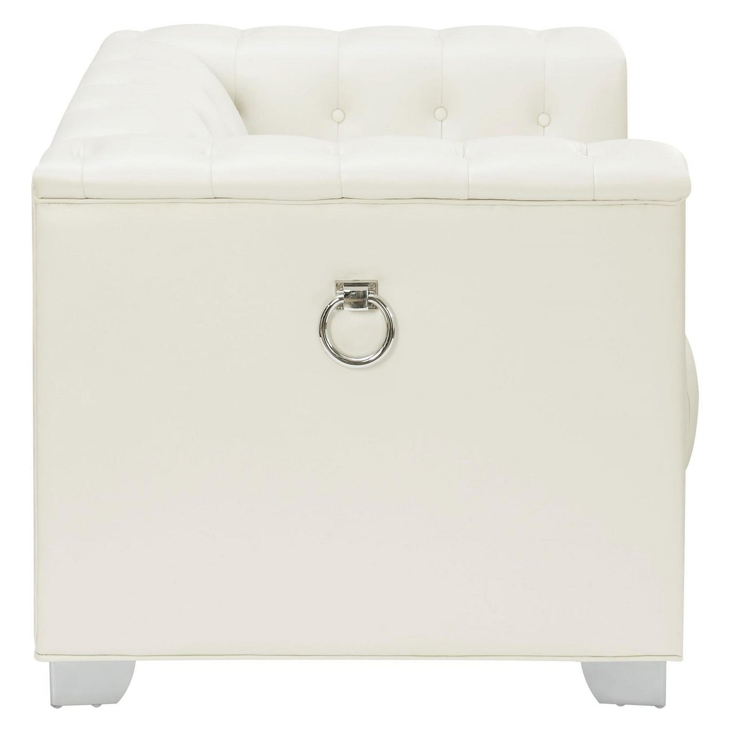 Chaviano Tufted Upholstered Chair Pearl White 505393