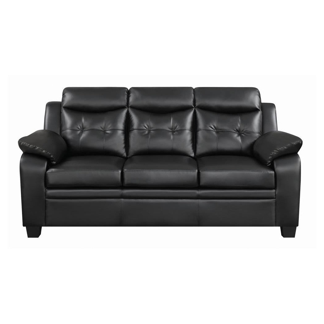 Finley Tufted Upholstered Sofa Black 506551