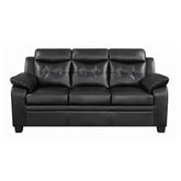 Finley Tufted Upholstered Sofa Black 506551