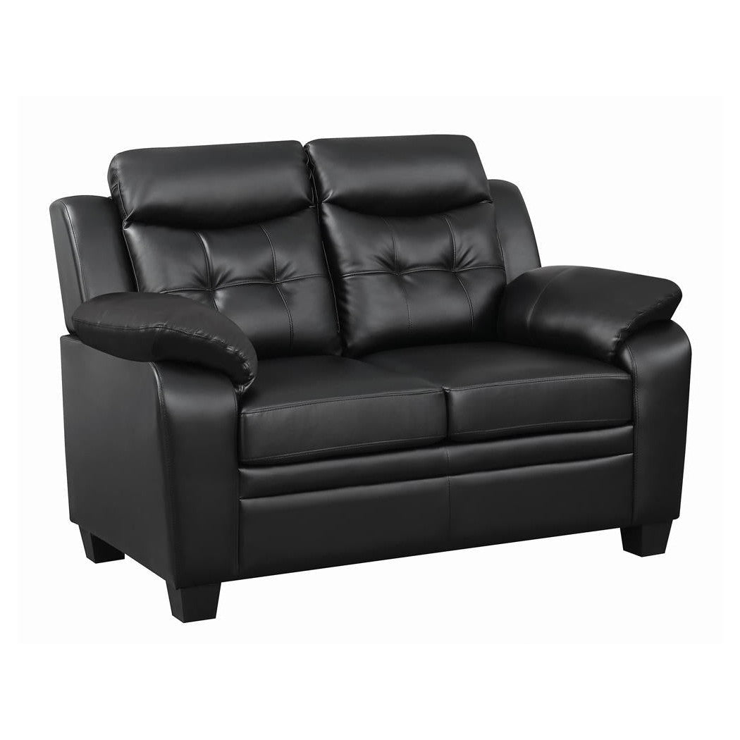 Finley Tufted Upholstered Loveseat Black 506552