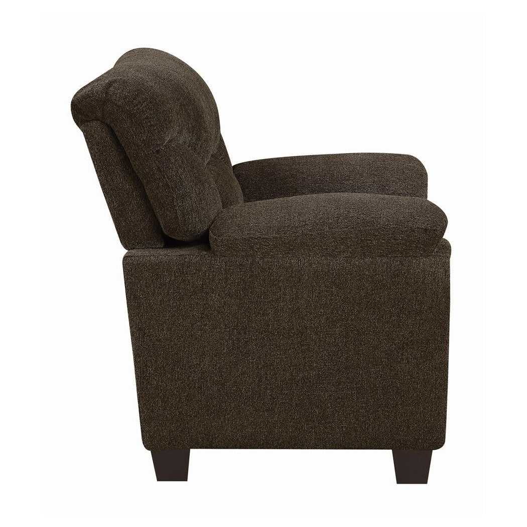 Clemintine Upholstered Chair with Nailhead Trim Brown 506573