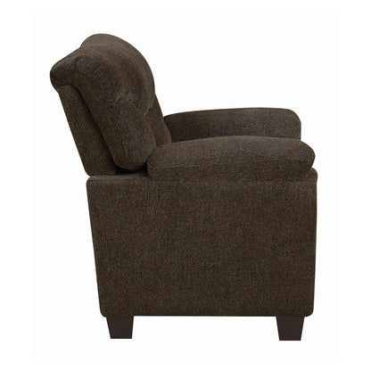 Clemintine Upholstered Chair with Nailhead Trim Brown 506573