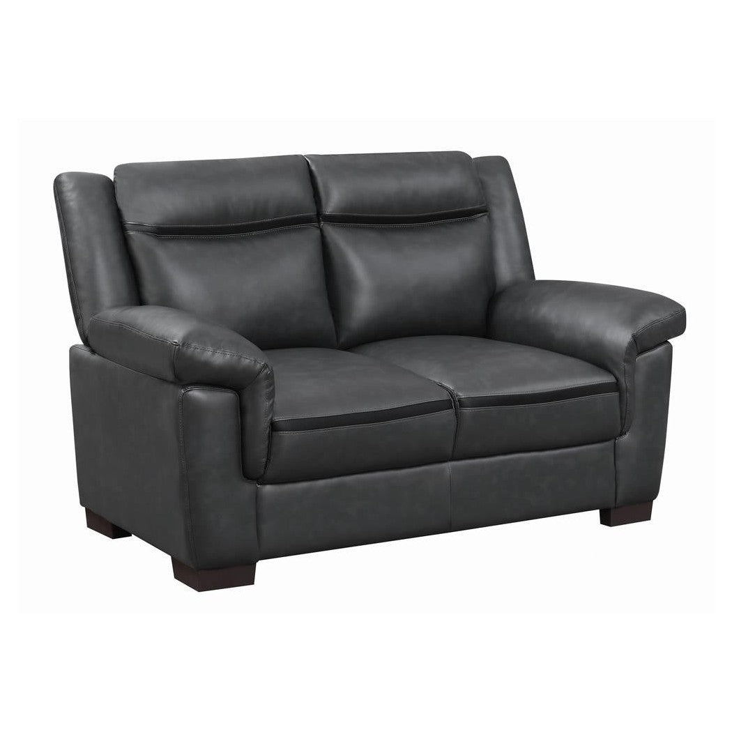 Arabella Pillow Top Upholstered Loveseat Grey 506592