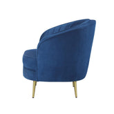 Sophia Upholstered Vertical Channel Tufted Chair Blue 506863