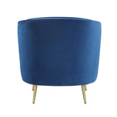 Sophia Upholstered Vertical Channel Tufted Chair Blue 506863