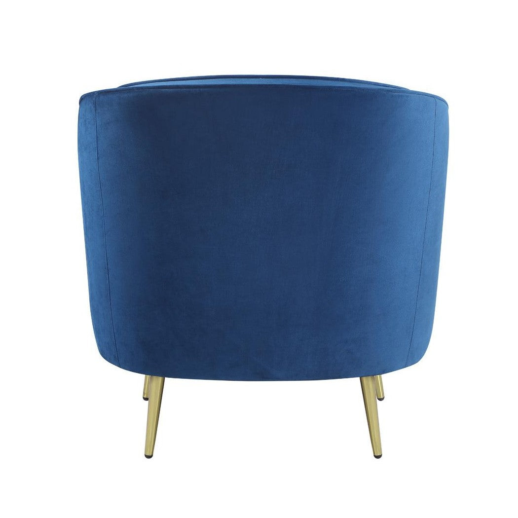Sophia Upholstered Vertical Channel Tufted Chair Blue 506863