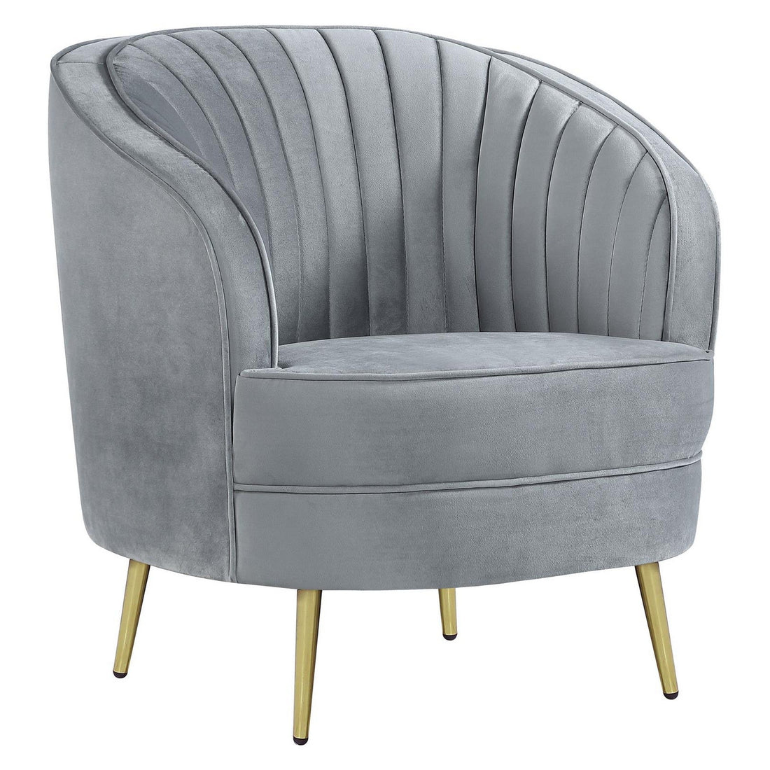 Sophia Upholstered Chair Grey and Gold 506866