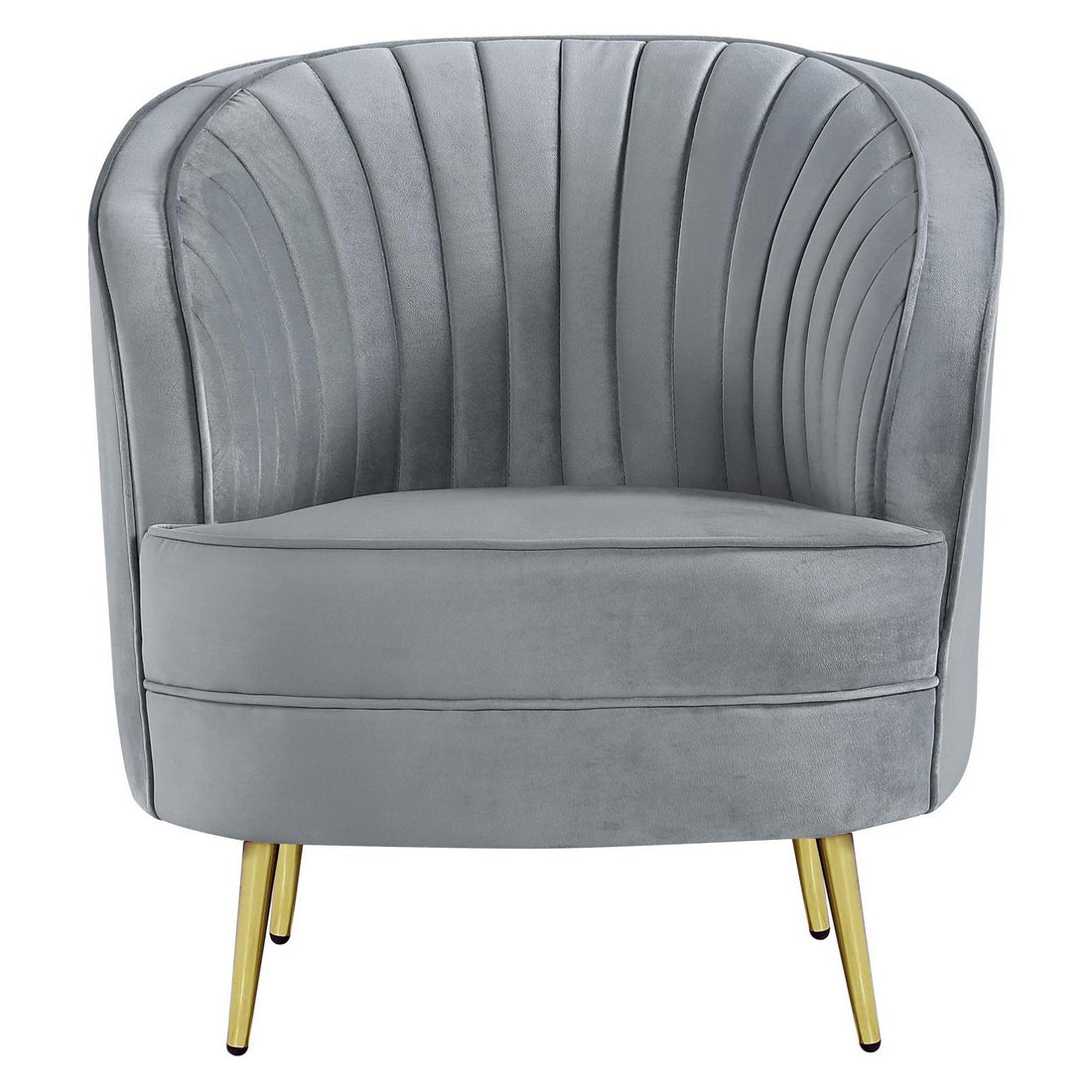 Sophia Upholstered Chair Grey and Gold 506866