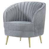 Sophia Upholstered Chair Grey and Gold 506866