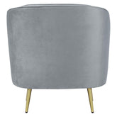 Sophia Upholstered Chair Grey and Gold 506866