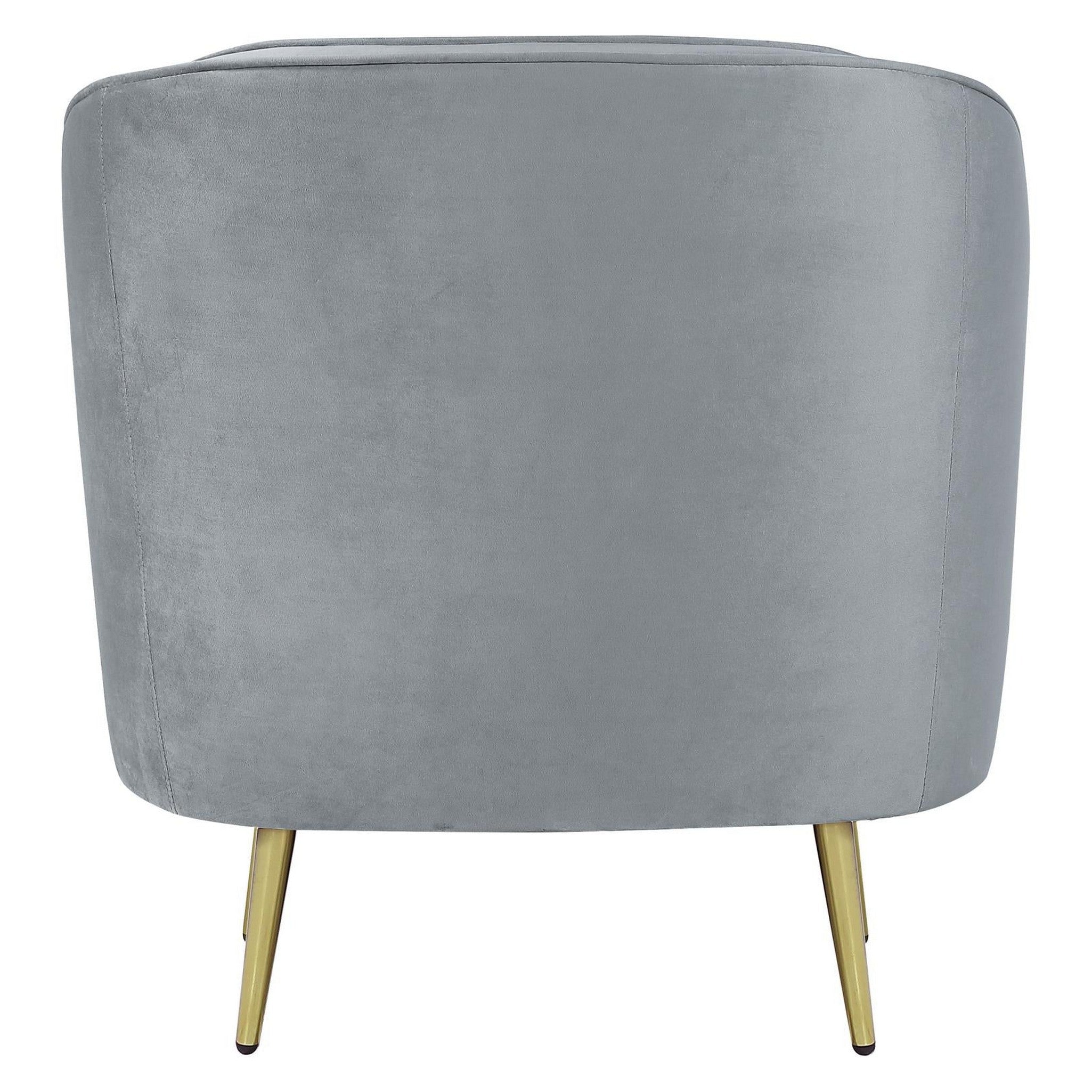 Sophia Upholstered Chair Grey and Gold 506866