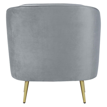 Sophia Upholstered Chair Grey and Gold 506866