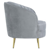 Sophia Upholstered Chair Grey and Gold 506866