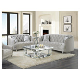 Avonlea Sloped Arm Tufted Sofa Grey 508461