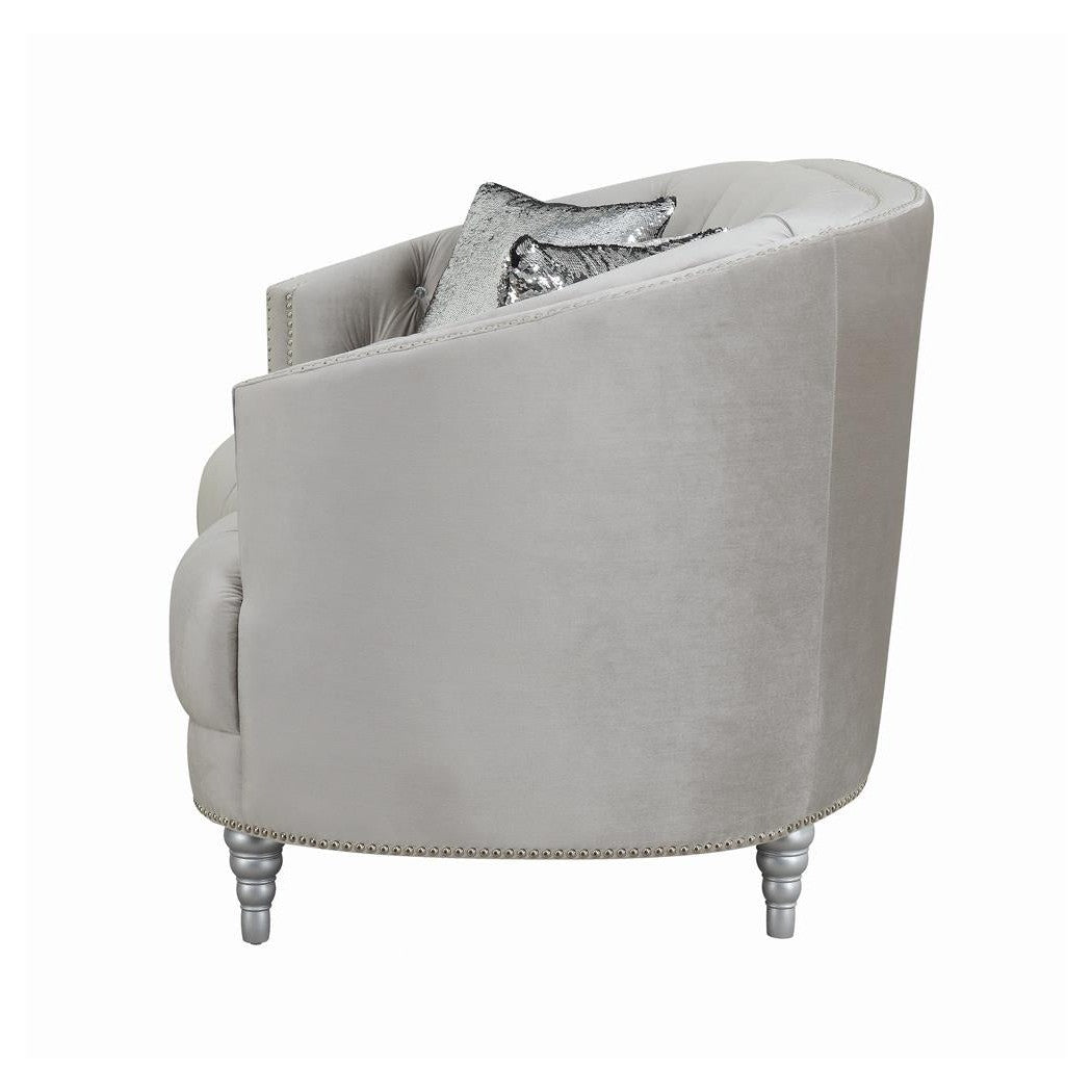 Avonlea Sloped Arm Tufted Sofa Grey 508461