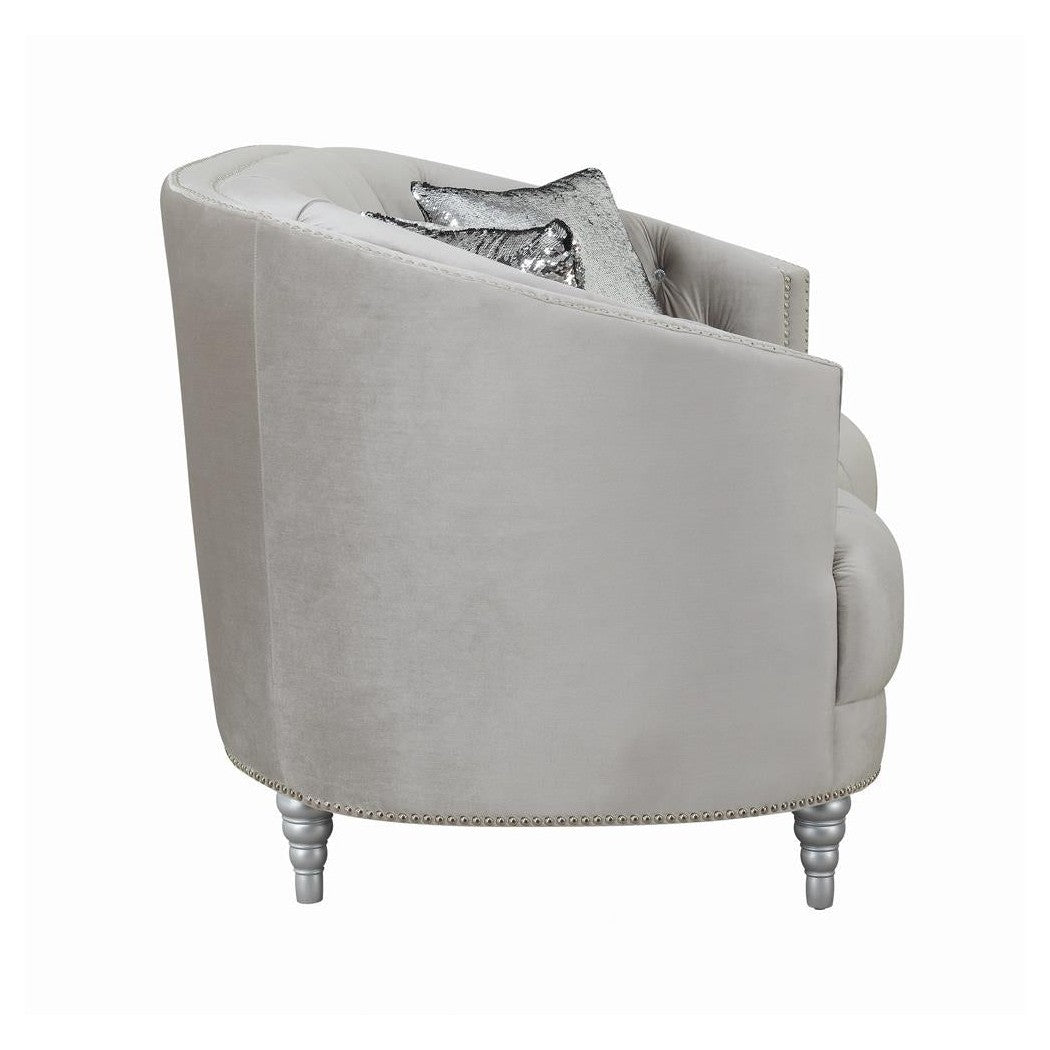 Avonlea Sloped Arm Tufted Sofa Grey 508461
