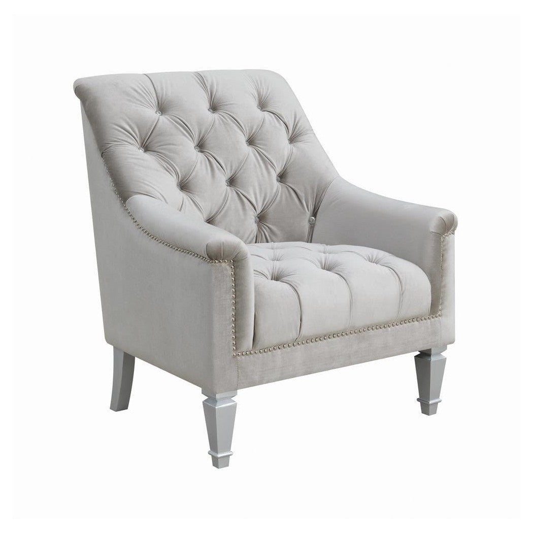Avonlea Sloped Arm Tufted Chair Grey 508463