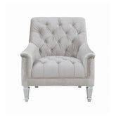 Avonlea Sloped Arm Tufted Chair Grey 508463