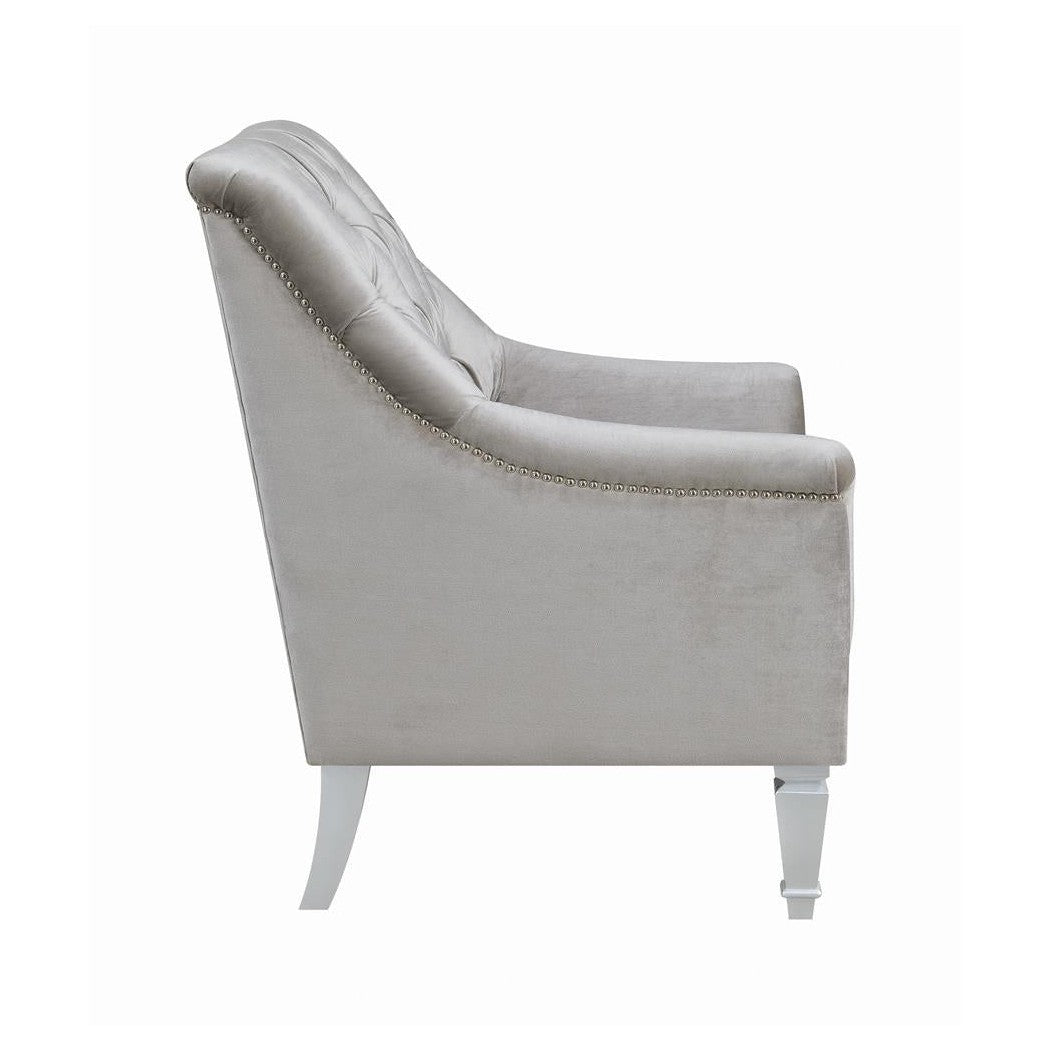 Avonlea Sloped Arm Tufted Chair Grey 508463