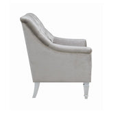 Avonlea Sloped Arm Tufted Chair Grey 508463