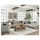 Apperson Cushioned Back Sofa Light Grey 508681