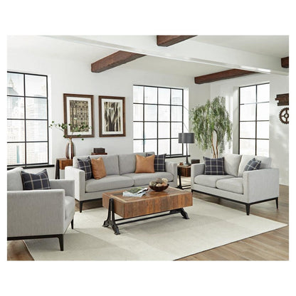 Apperson Cushioned Back Sofa Light Grey 508681