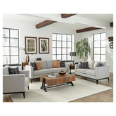 Apperson Cushioned Back Loveseat Light Grey 508682