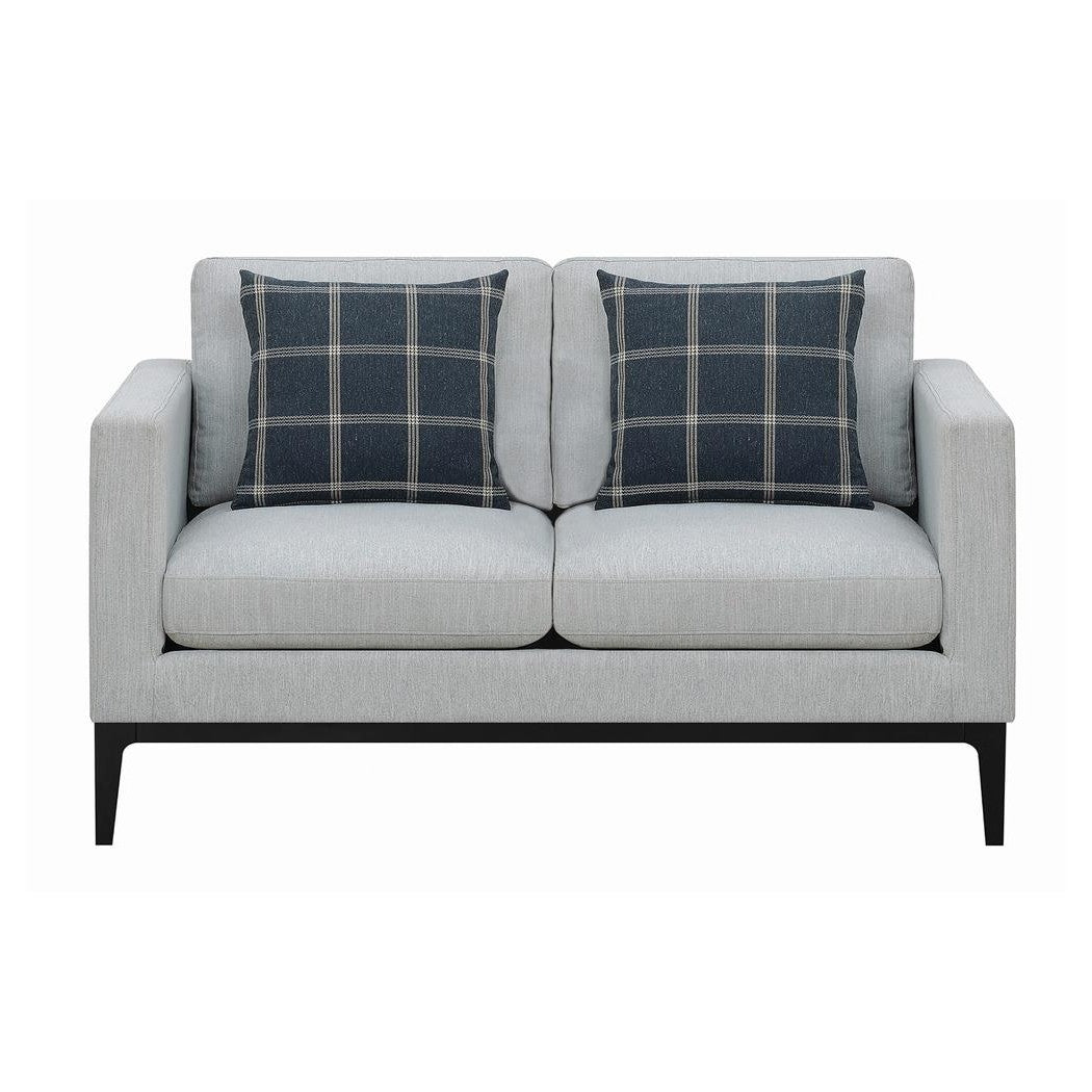 Apperson Cushioned Back Loveseat Light Grey 508682