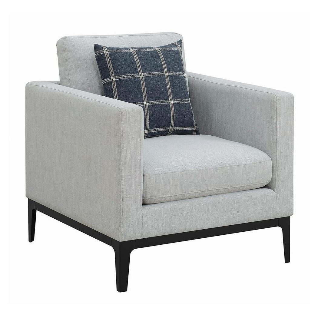 Apperson Cushioned Back Arm Chair Light Grey 508683