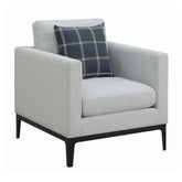 Apperson Cushioned Back Arm Chair Light Grey 508683
