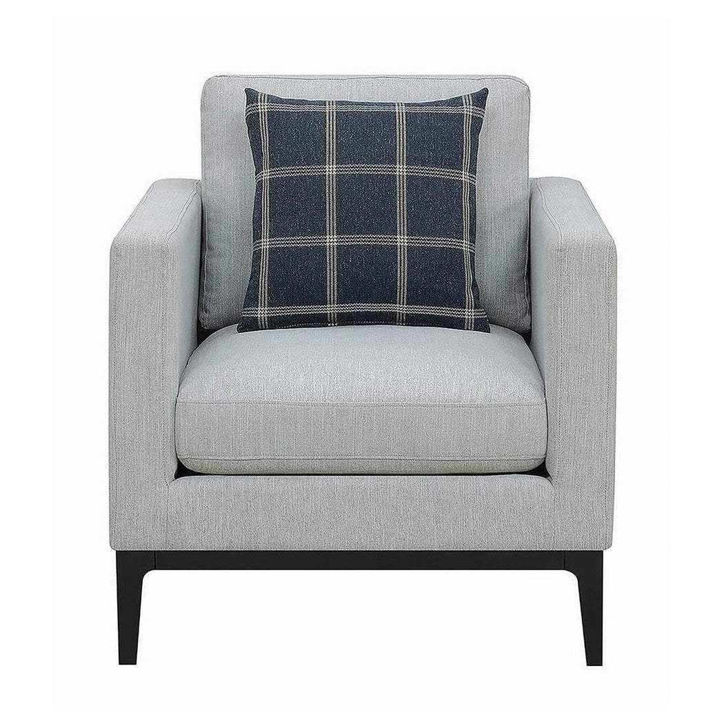 Apperson Cushioned Back Arm Chair Light Grey 508683