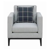 Apperson Cushioned Back Arm Chair Light Grey 508683