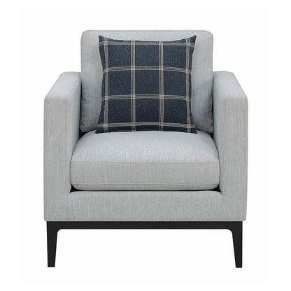 Apperson Cushioned Back Arm Chair Light Grey 508683