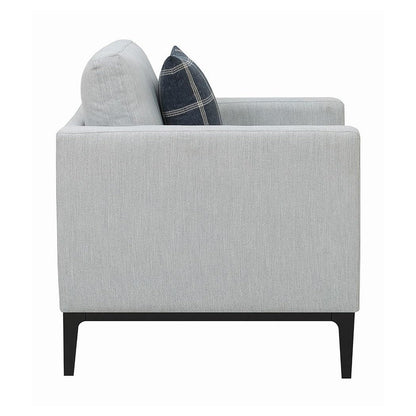 Apperson Cushioned Back Arm Chair Light Grey 508683