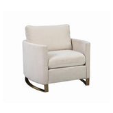 Corliss Upholstered Arched Arms Chair Beige 508823