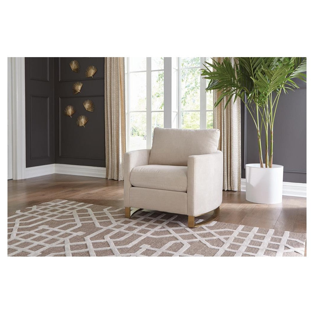 Corliss Upholstered Arched Arms Chair Beige 508823